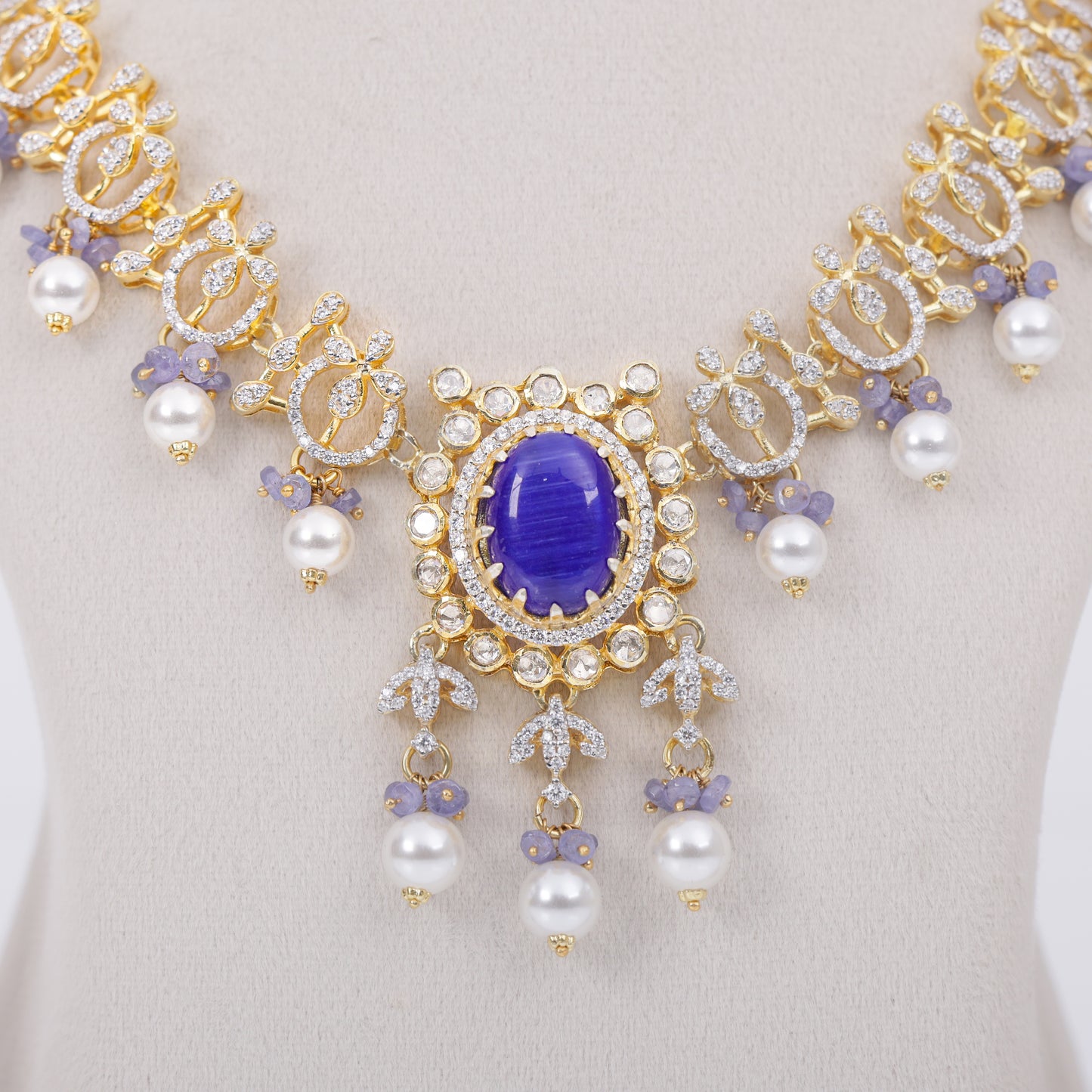 Naira Blue Pearl Necklace
