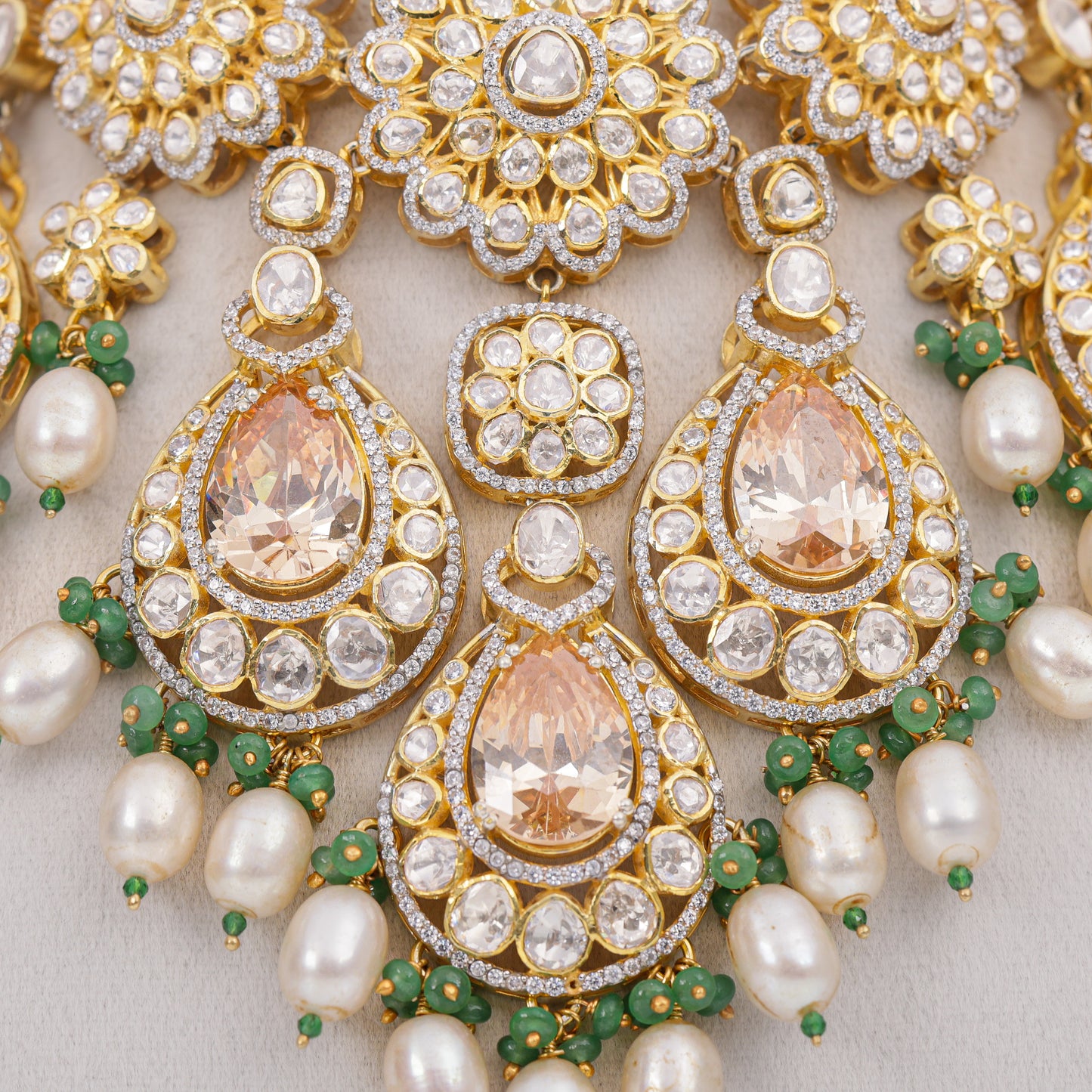 Aira Champagne Pearl Necklace - Treza