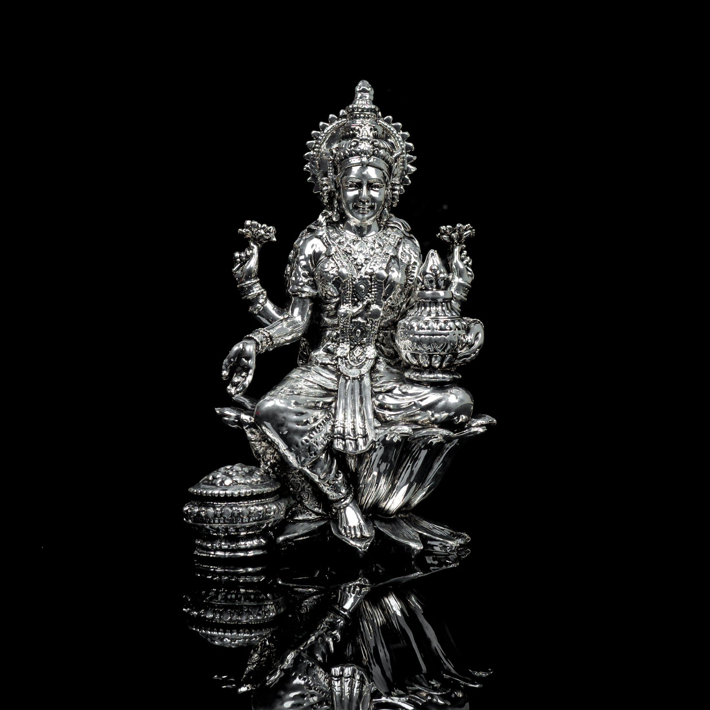 Lakshmi on Lotus Pedestal