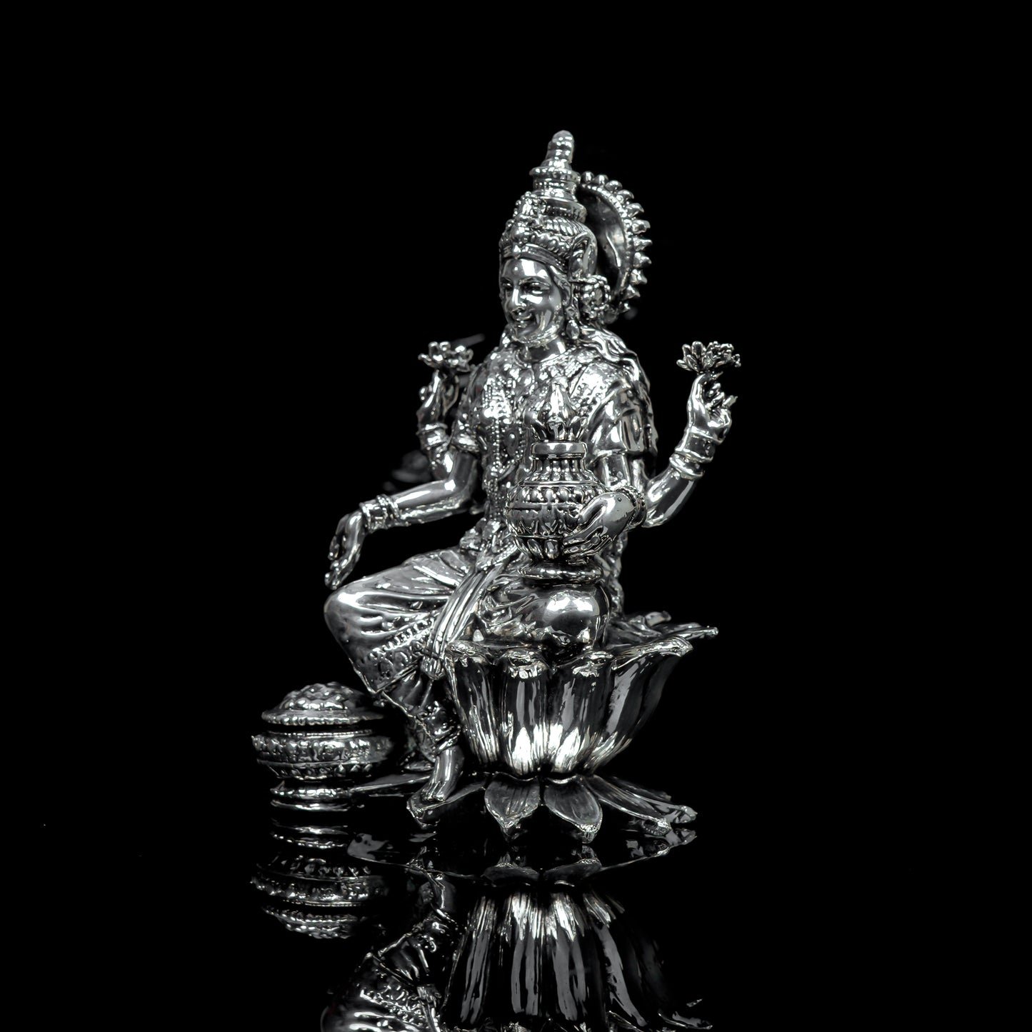 Lakshmi on Lotus Pedestal