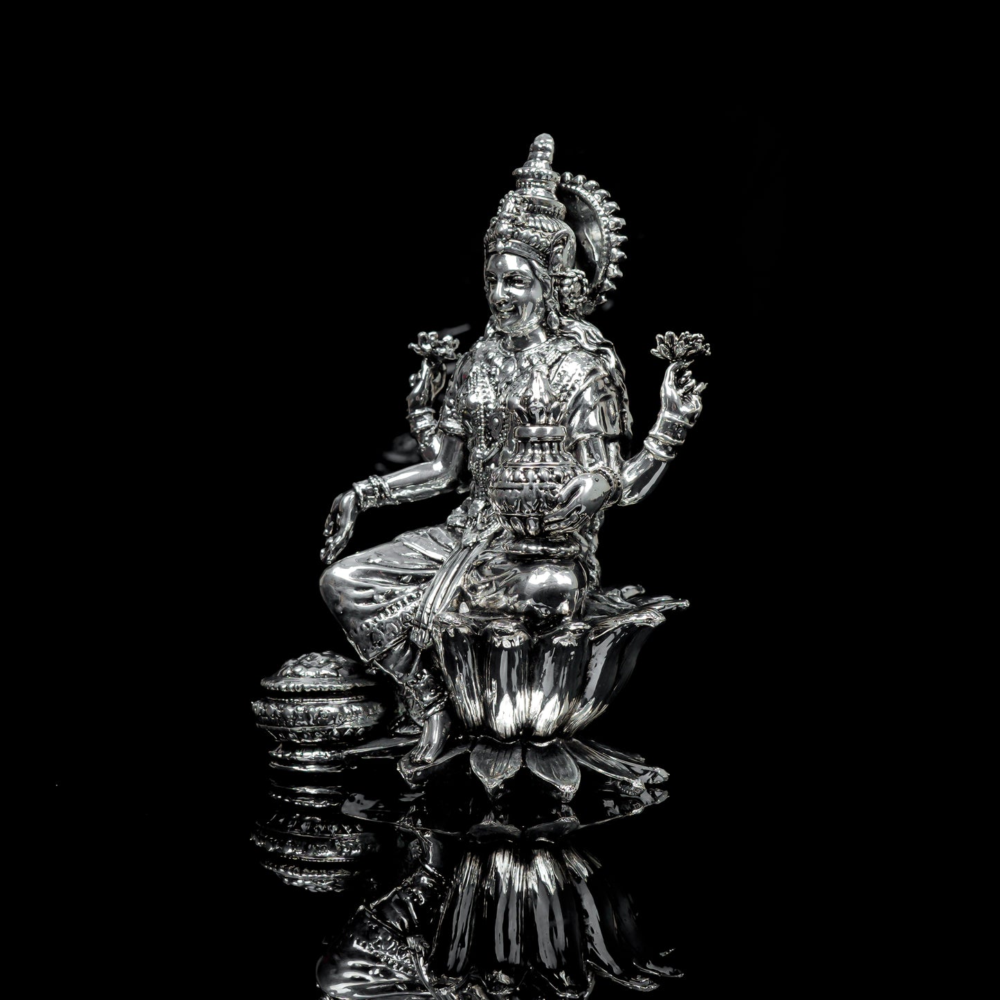 Lakshmi on Lotus Pedestal