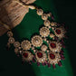 Ruby red bridal necklace - Treza