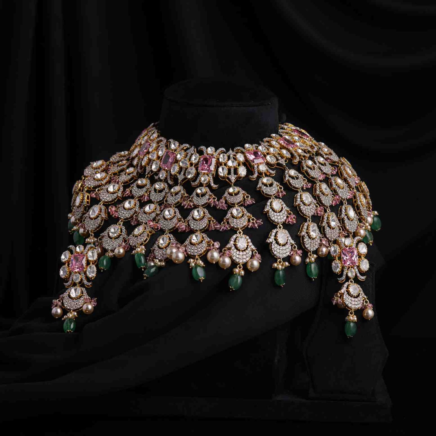 Anvaya Pink Bridal Choker - Treza