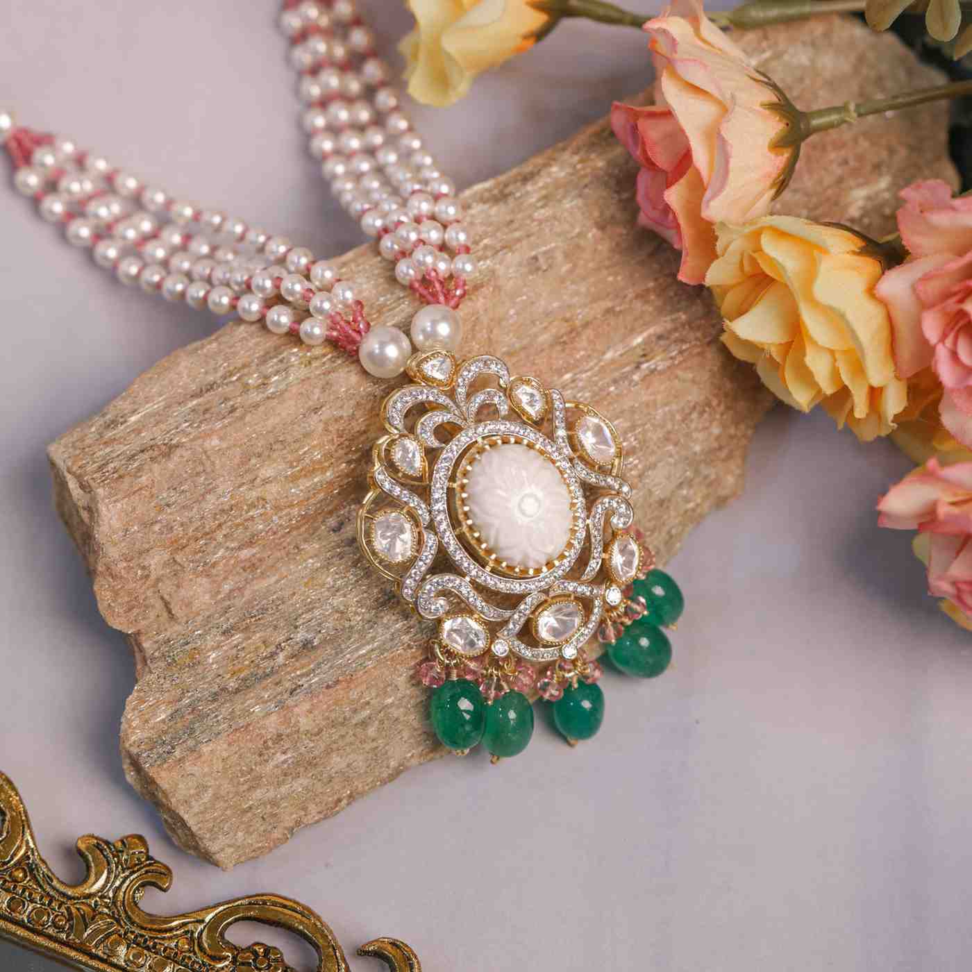 Elune Statement Pendant Necklace - Treza