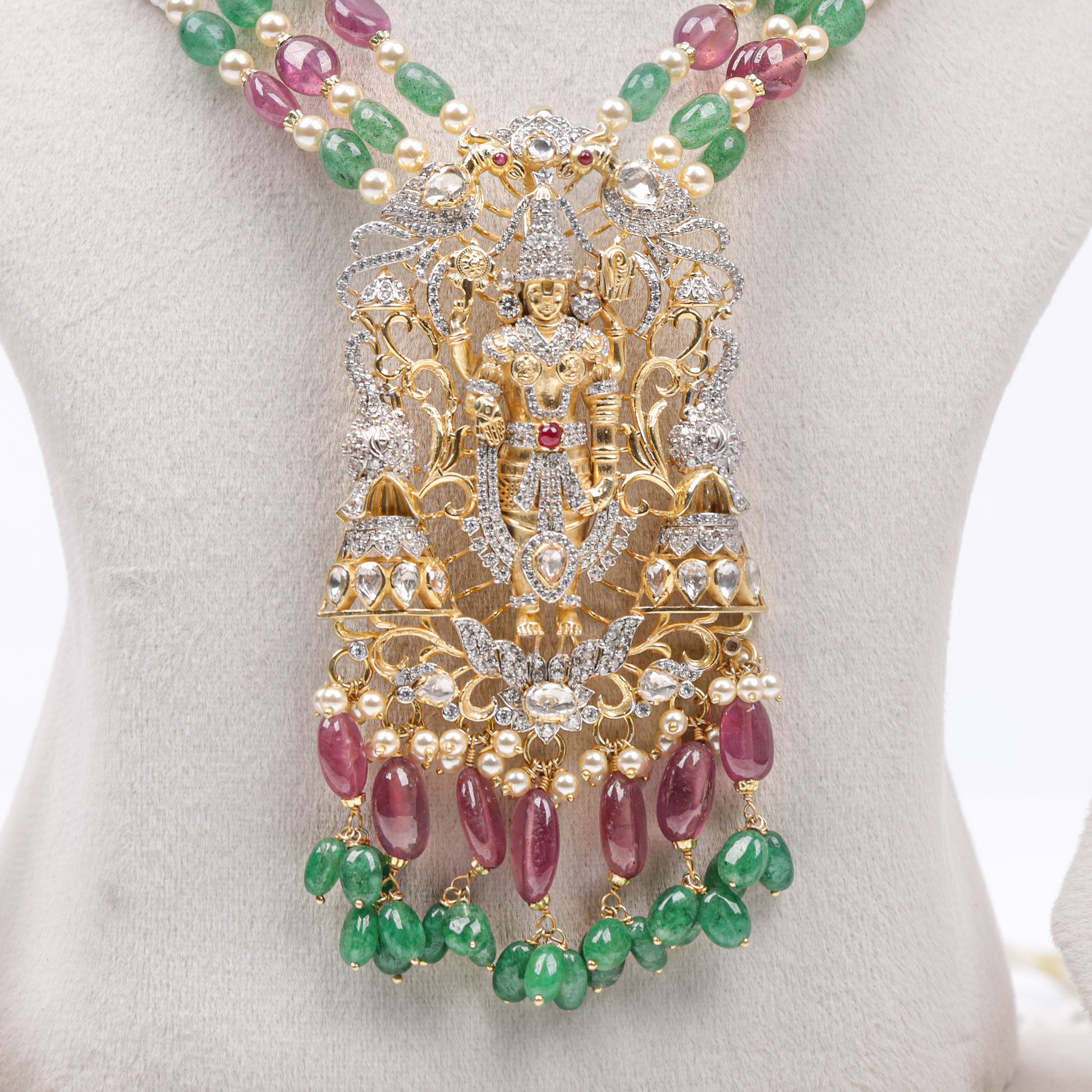 Elvi beaded pendant necklace - Treza