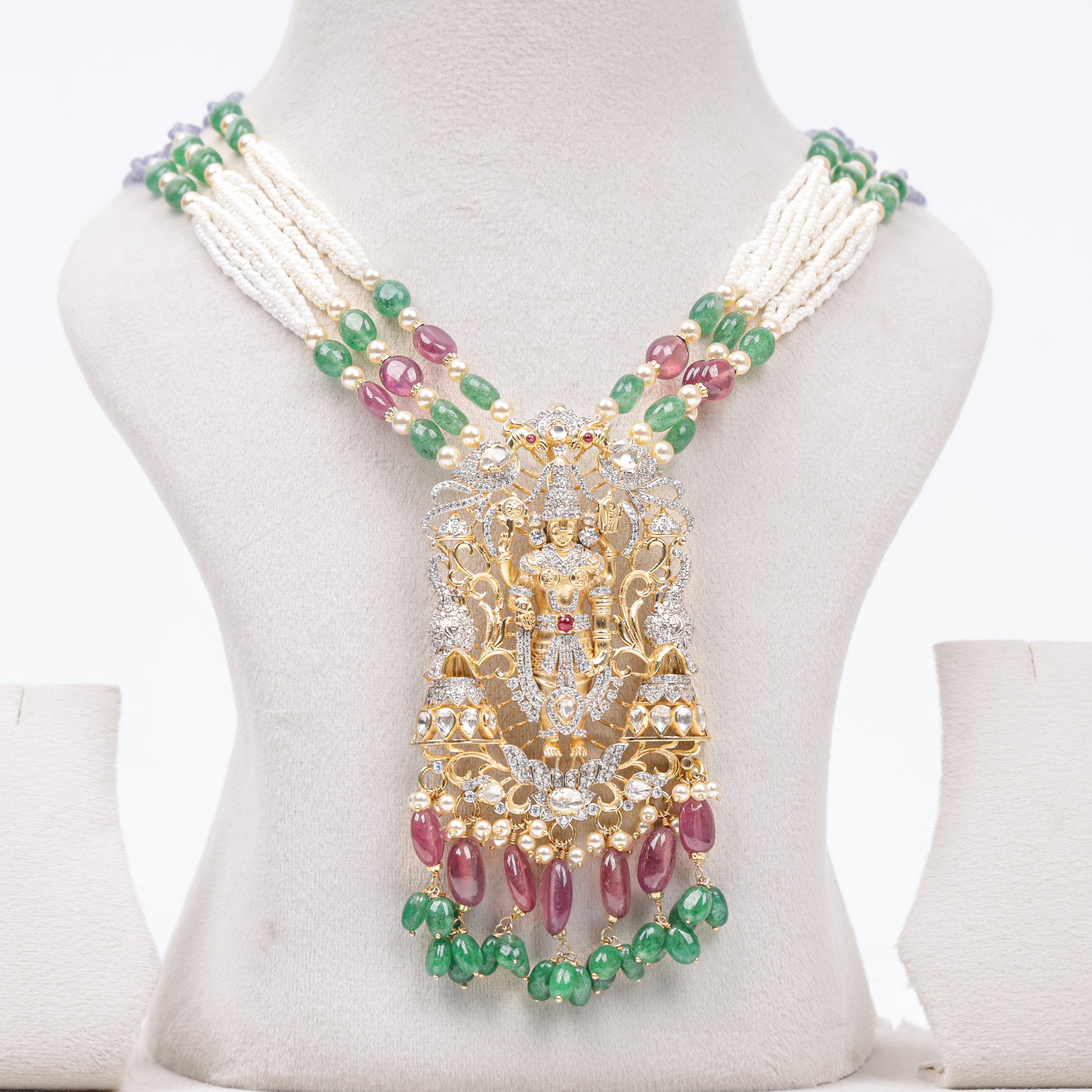 Elvi beaded pendant necklace - Treza