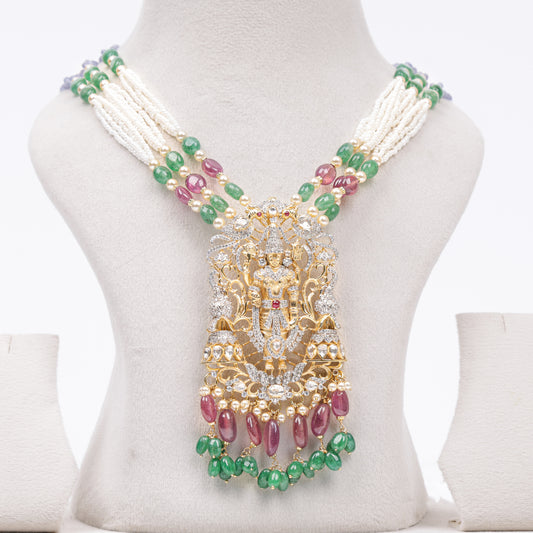 Elvi beaded pendant necklace - Treza