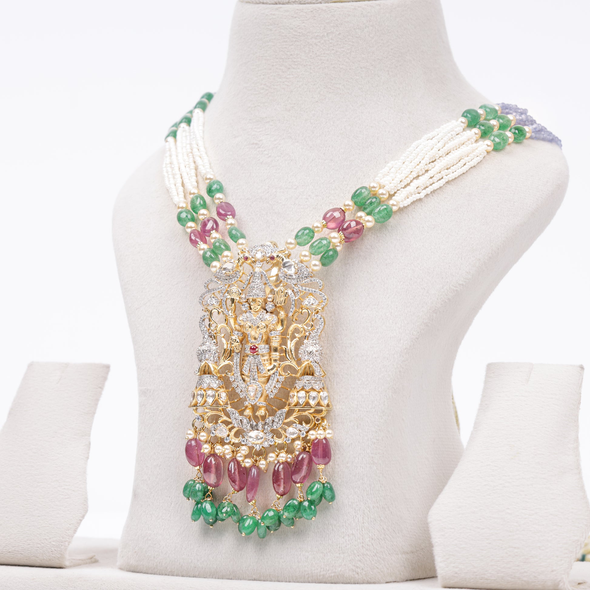 Elvi beaded pendant necklace - Treza