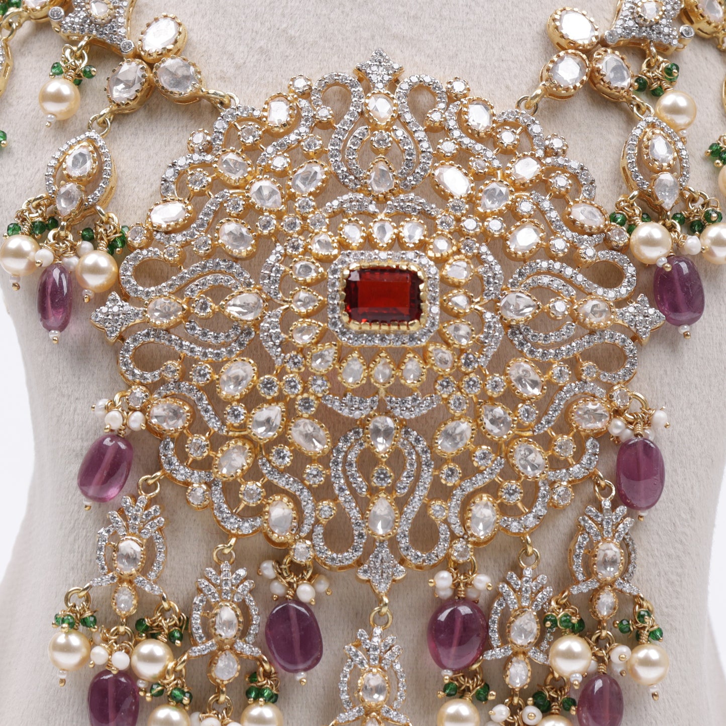 Ruby Pendant Necklace - Treza