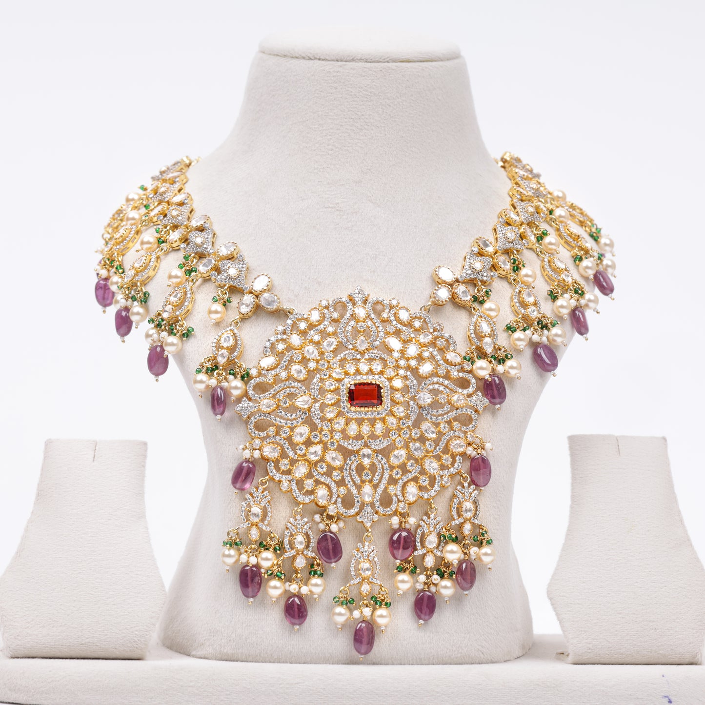Ruby Pendant Necklace - Treza