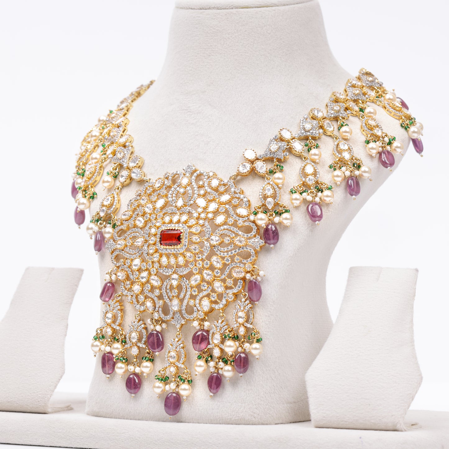 Ruby Pendant Necklace - Treza