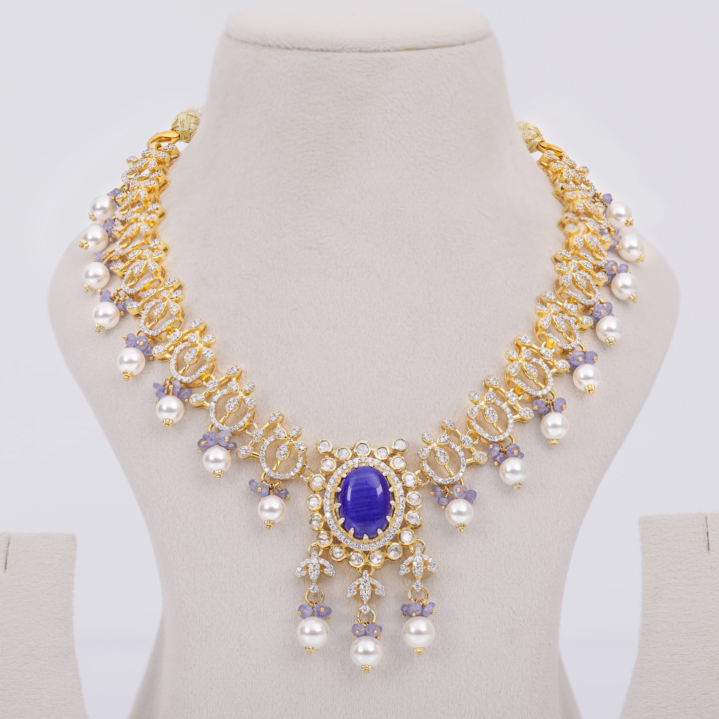 Naira Blue Pearl Necklace