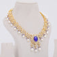 Naira Blue Pearl Necklace - Treza