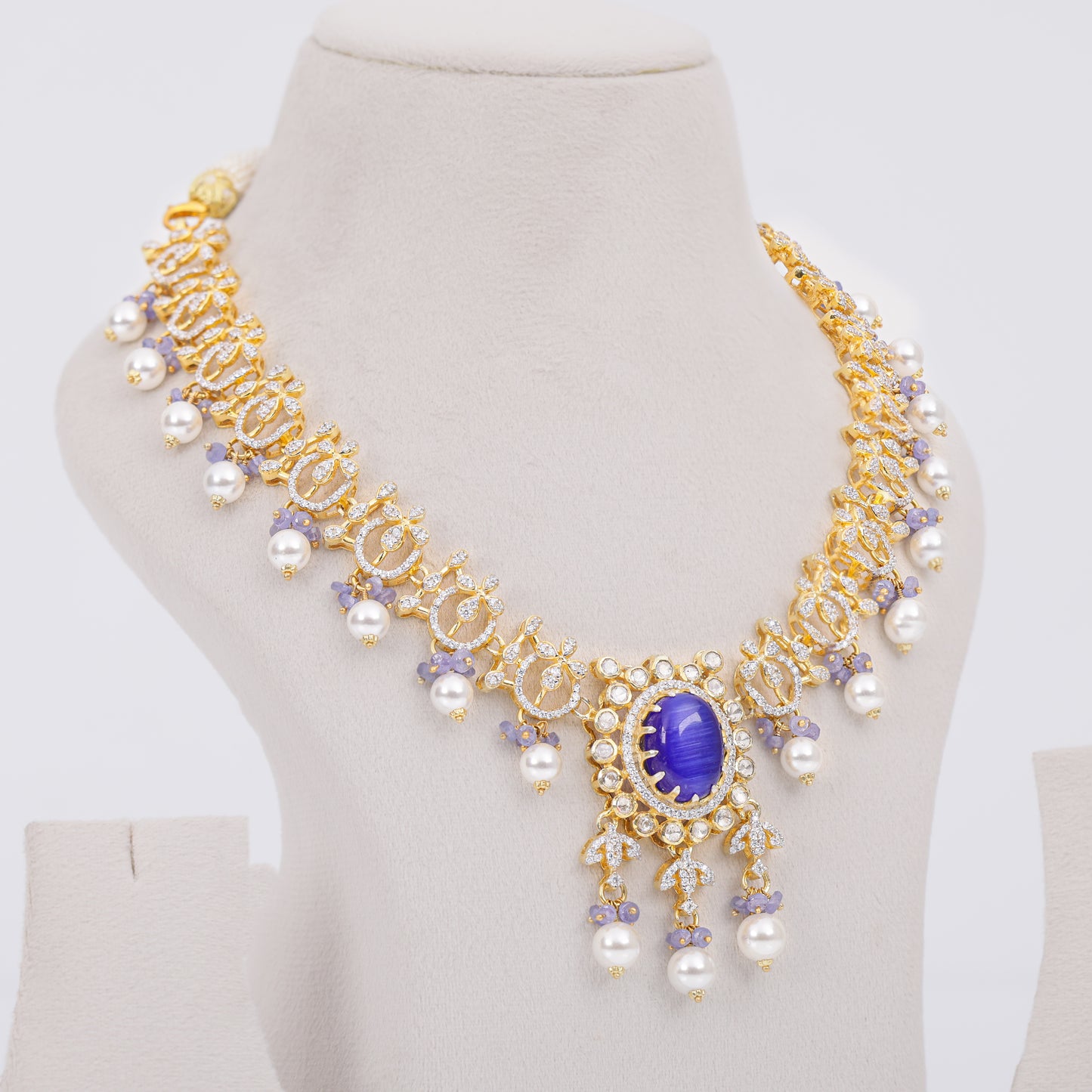 Naira Blue Pearl Necklace