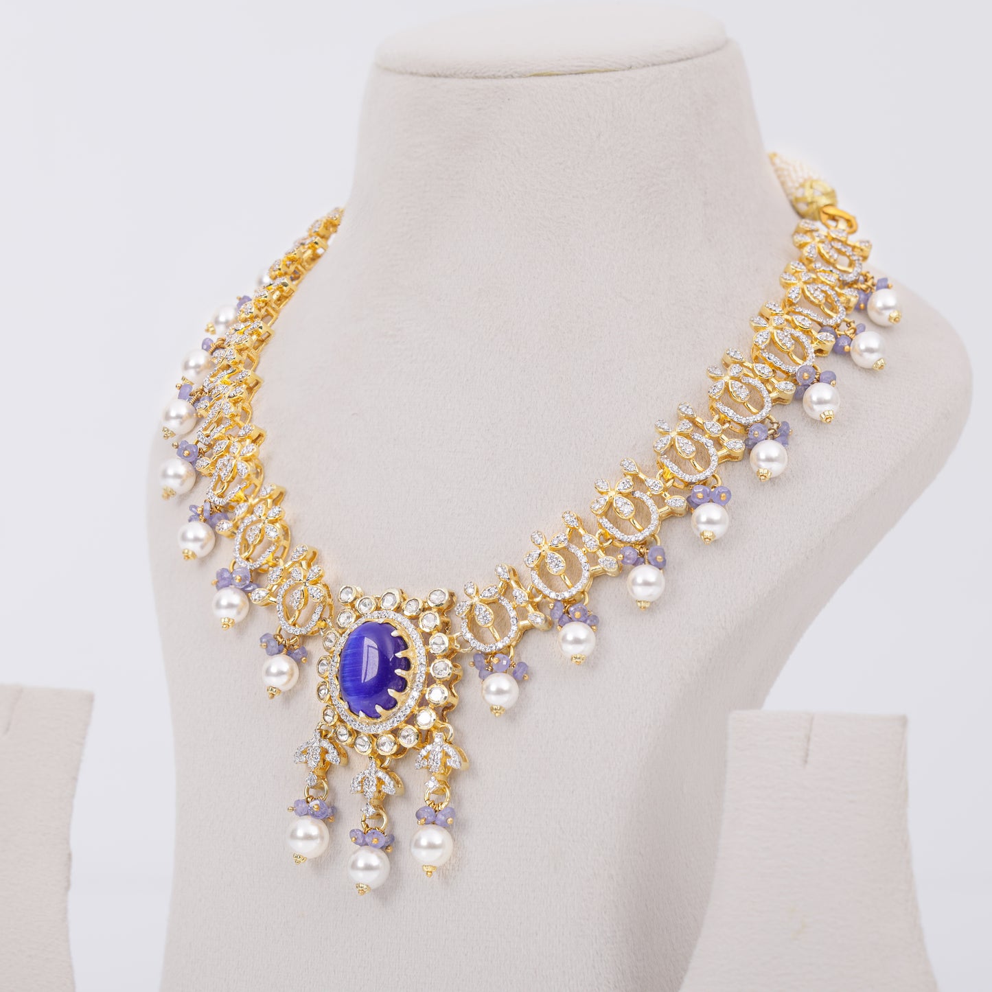 Naira Blue Pearl Necklace