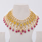 Yellow Stone Pearl Necklace - Treza