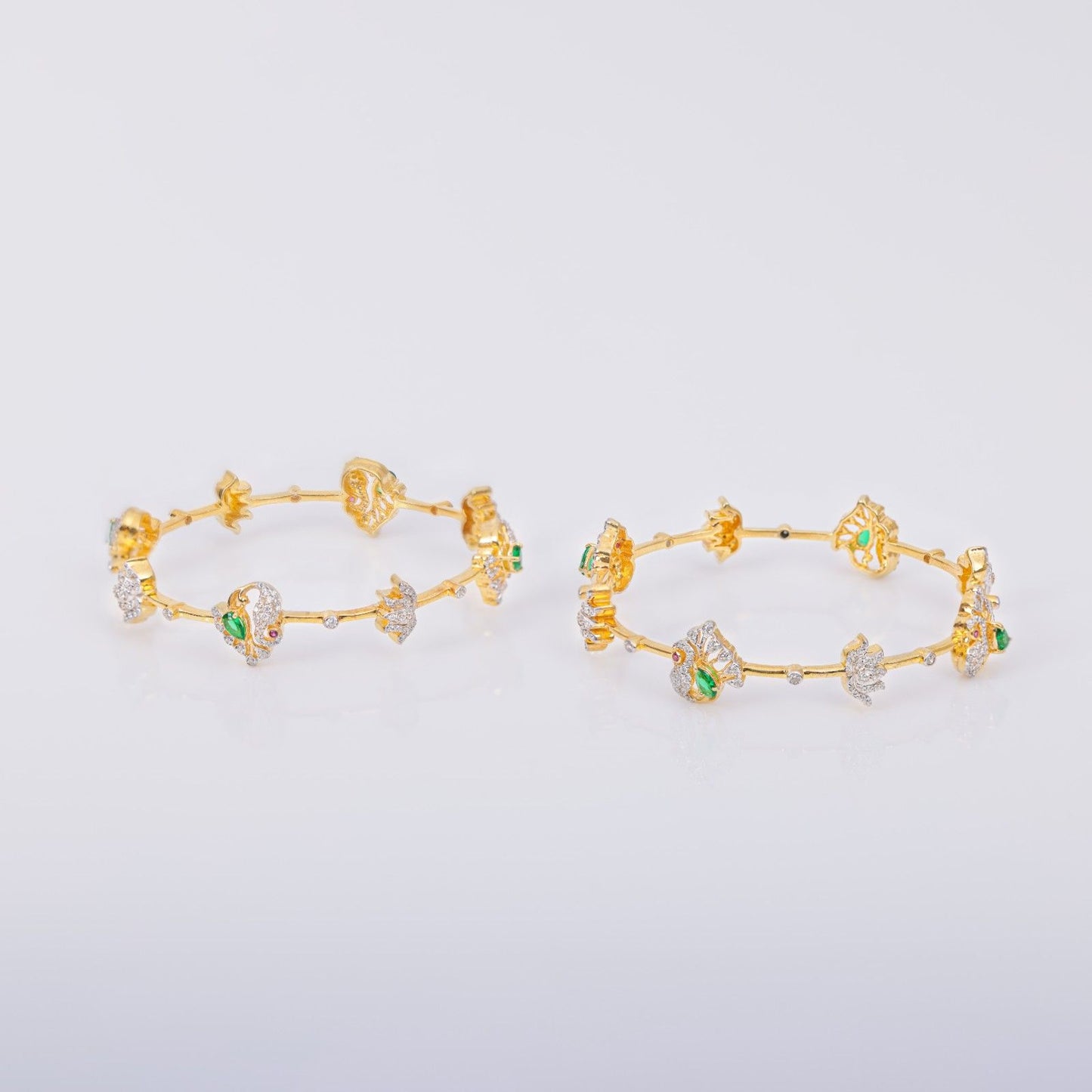 Morni emerald bangle pair