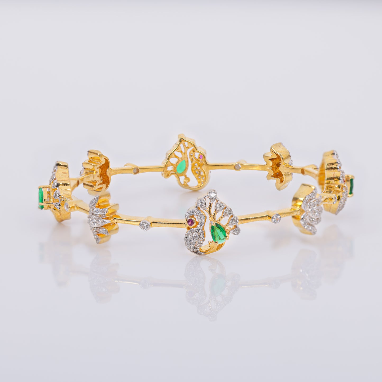 Morni emerald bangle pair