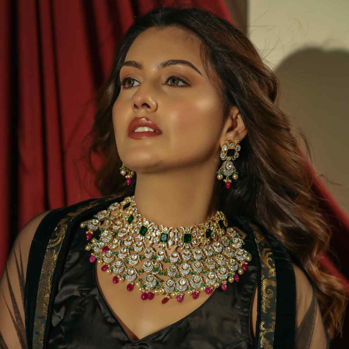 Anvaya Emerald Bridal Choker