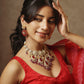 Ruby red bridal necklace